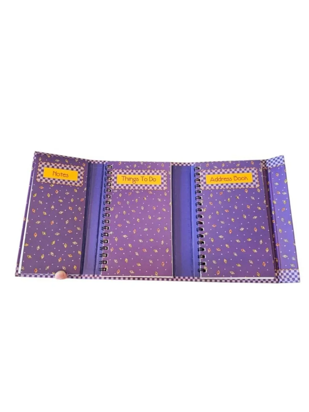 Y2K‎ Mary Engelbreit Foldout Organizer Address Book Tri-Fold Queen Notes NWOB